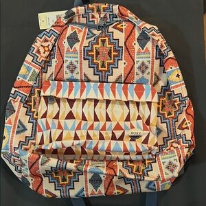 Roxy Multicolor Geometric Backpack